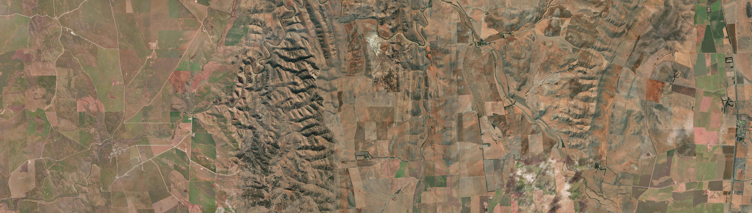 Aerial view of Broughton River Valley, SA