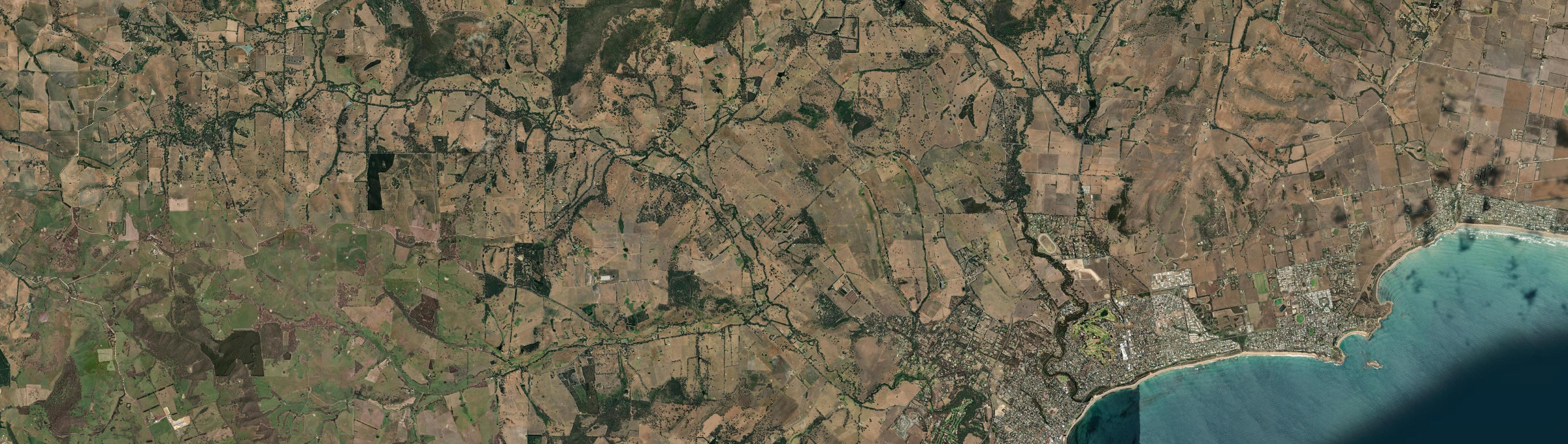 Aerial view of Lower Inman Valley, SA