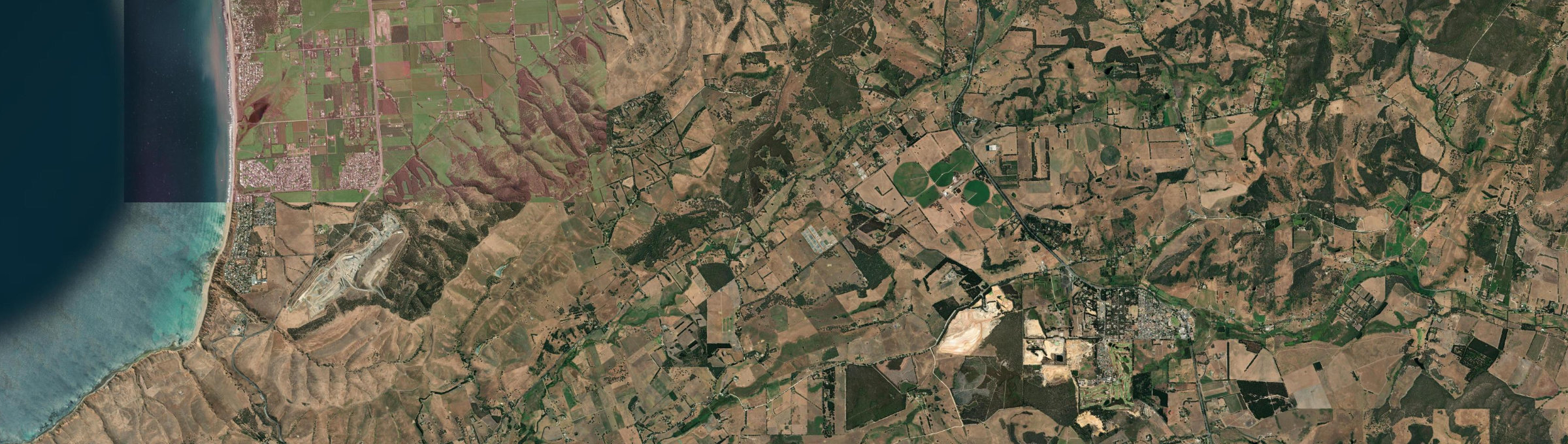 Aerial view of Pages Flat, SA