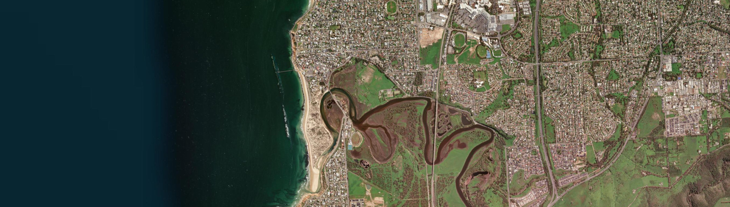 Aerial view of Port Noarlunga, SA