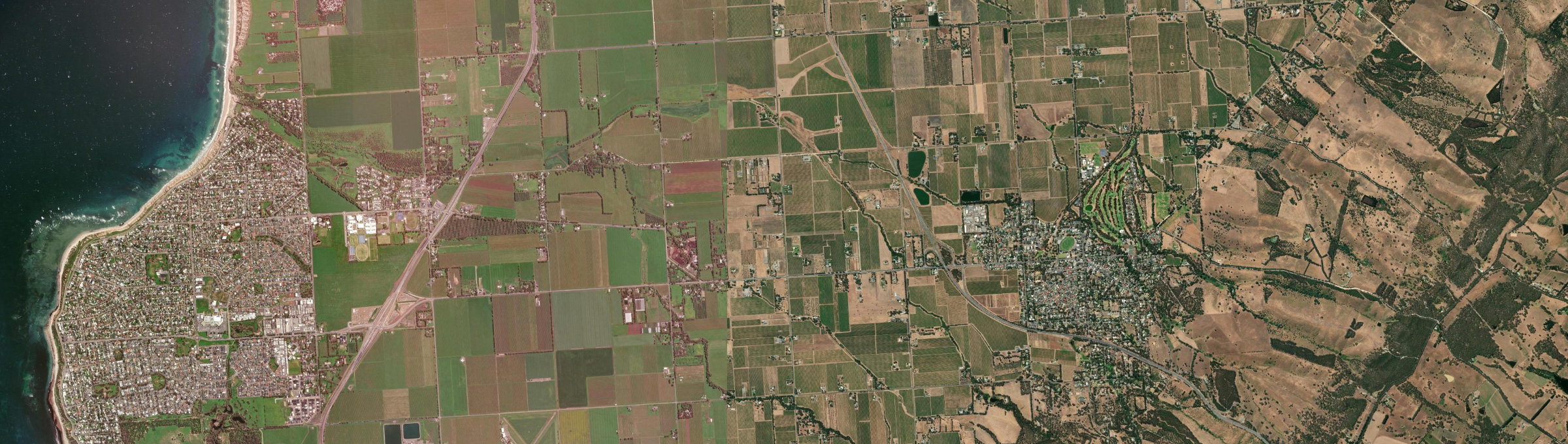 Aerial view of Whites Valley, SA