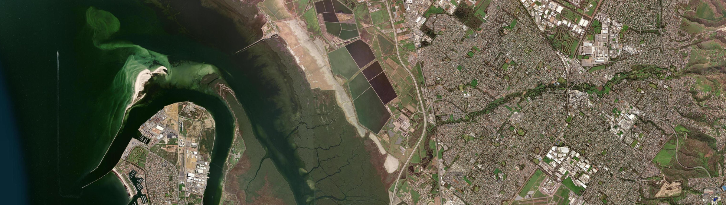 Aerial view of Bolivar, SA