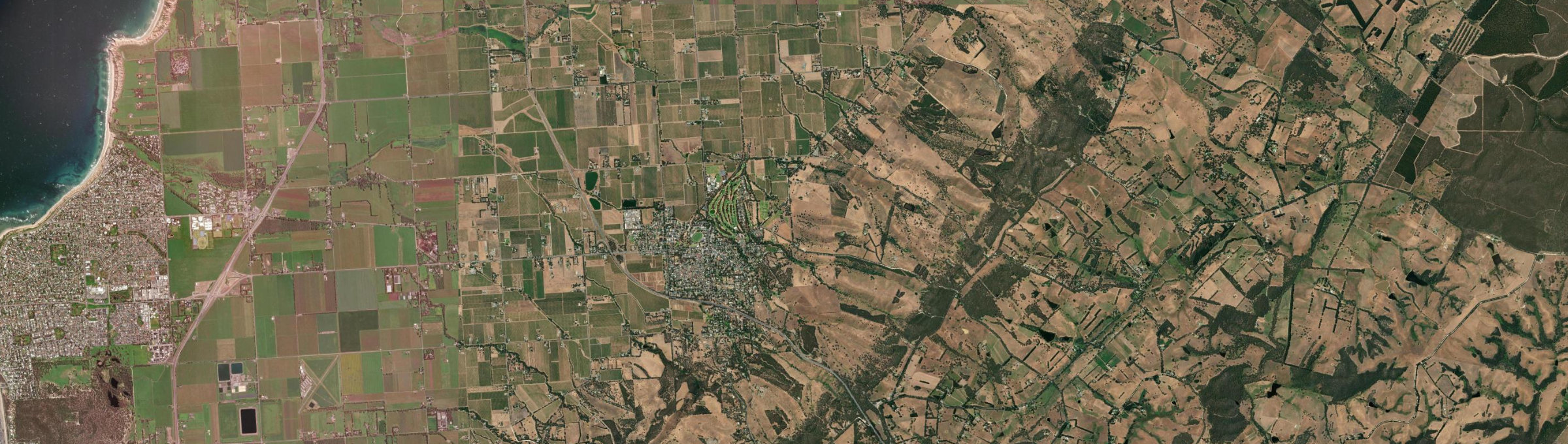 Aerial view of Willunga, SA
