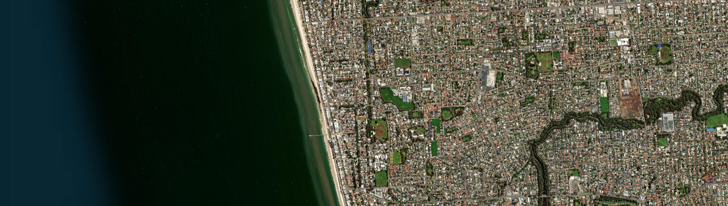 Aerial view of Henley Beach, SA