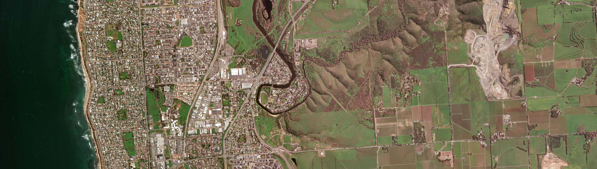 Aerial view of Old Noarlunga, SA
