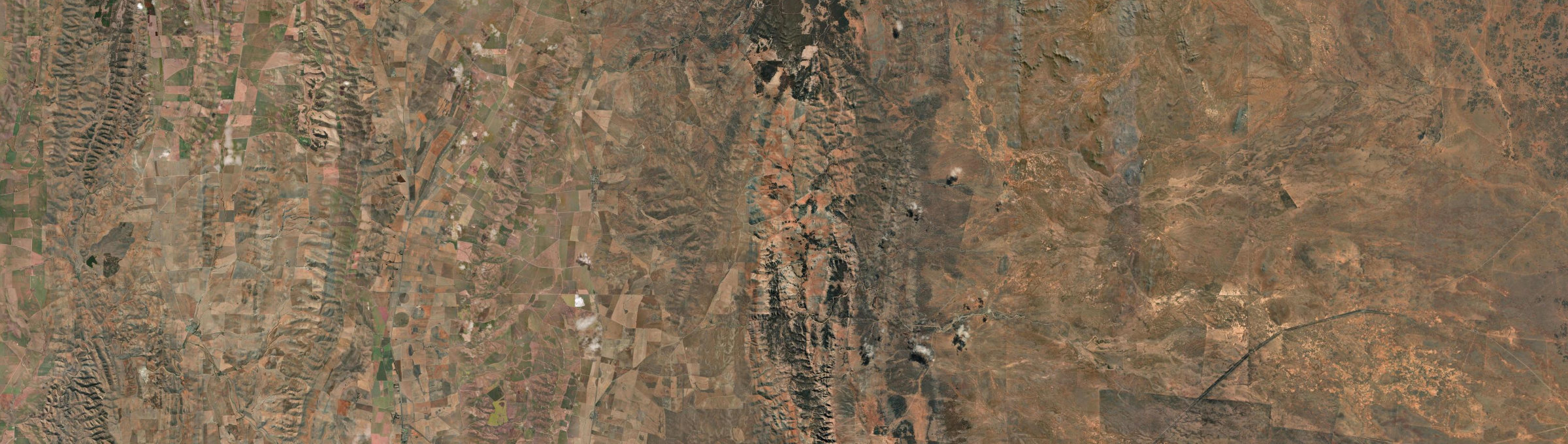 Aerial view of Mount Bryan East, SA