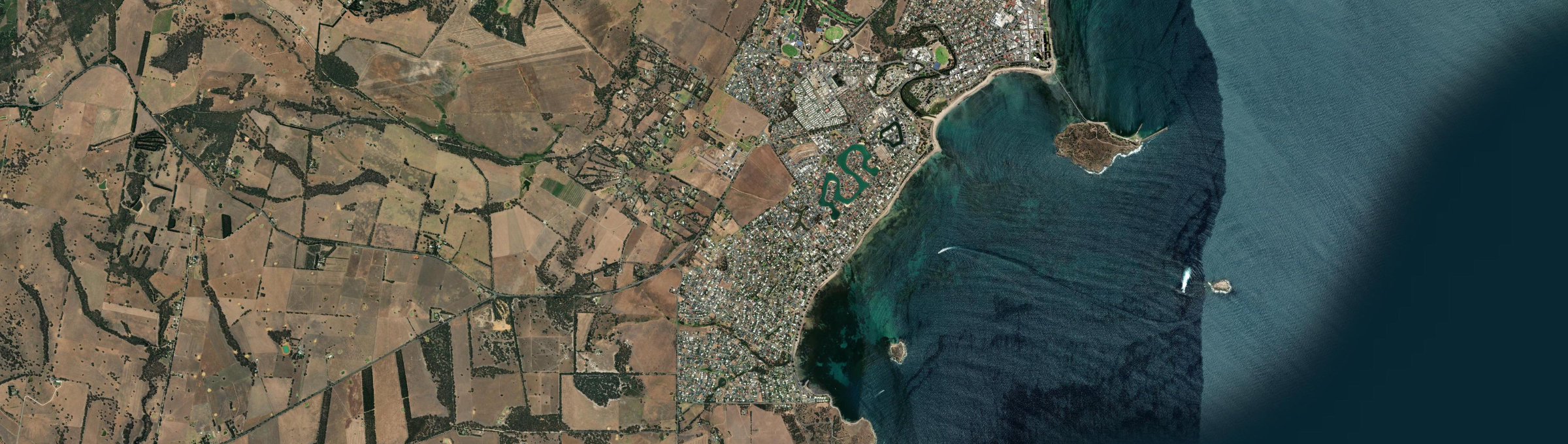 Aerial view of Encounter Bay, SA