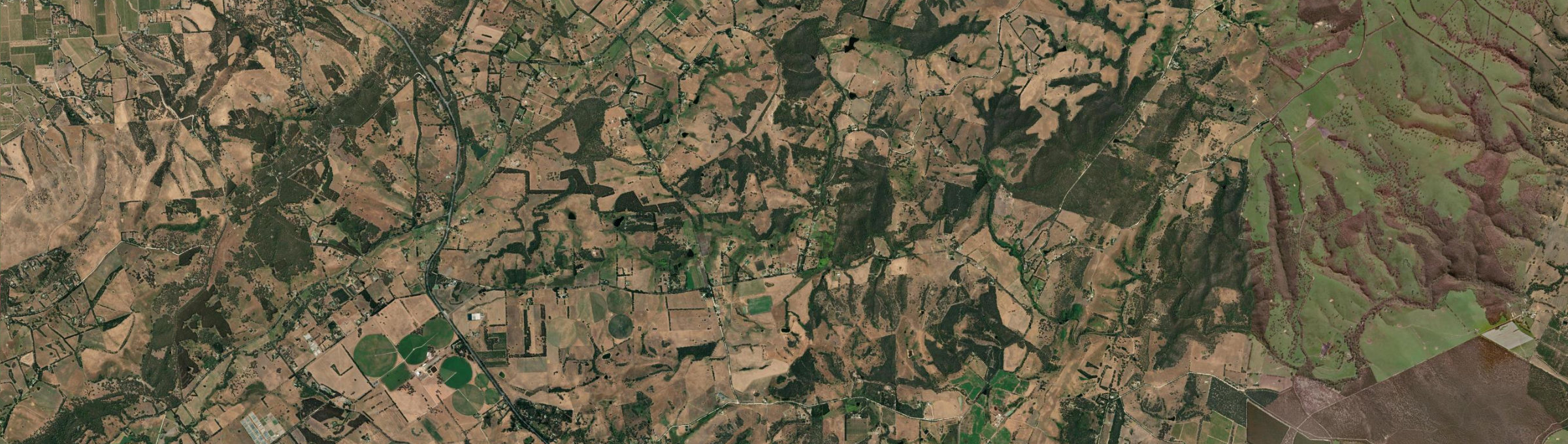 Aerial view of Yundi, SA
