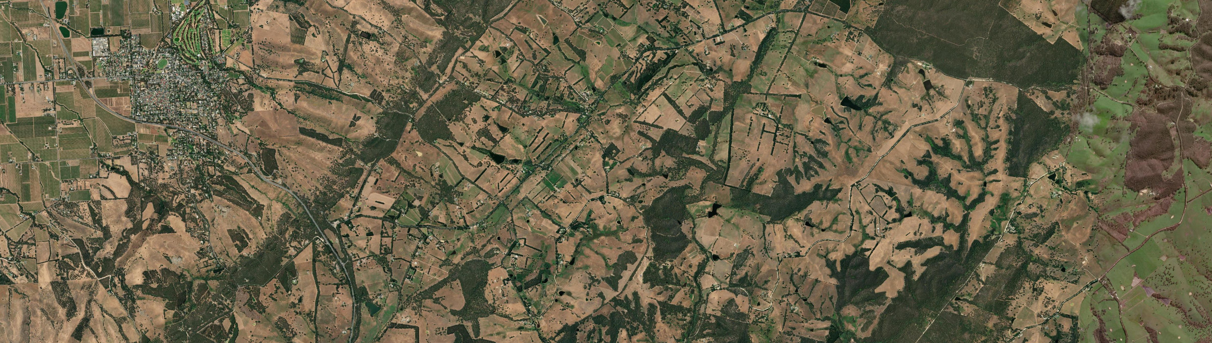 Aerial view of Hope Forest, SA