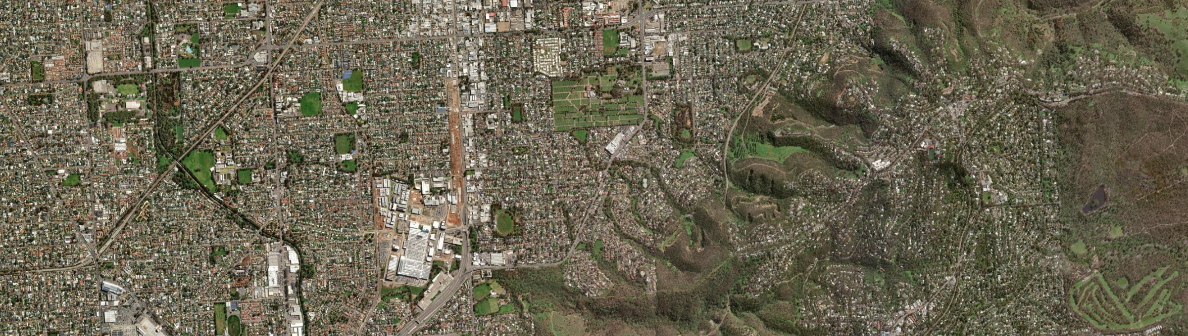 Aerial view of Pasadena, SA