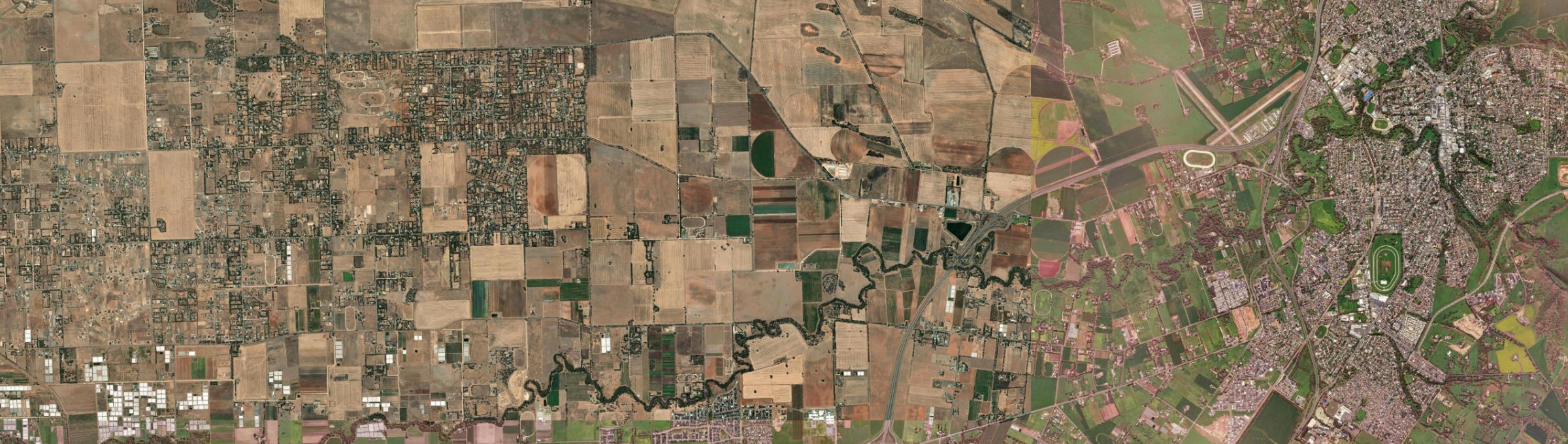 Aerial view of Gawler River, SA