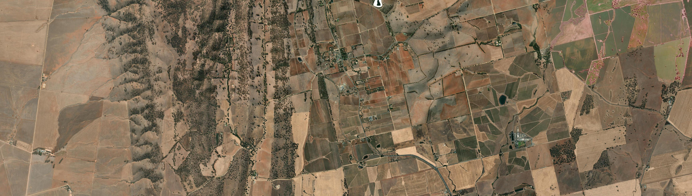Aerial view of Leasingham, SA