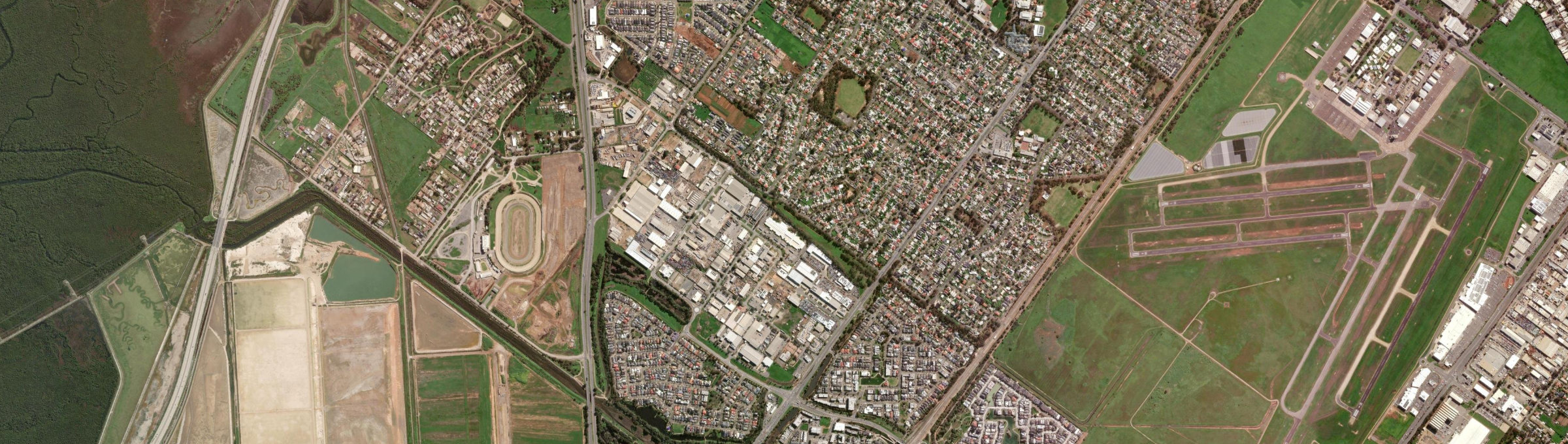 Aerial view of Green Fields, SA