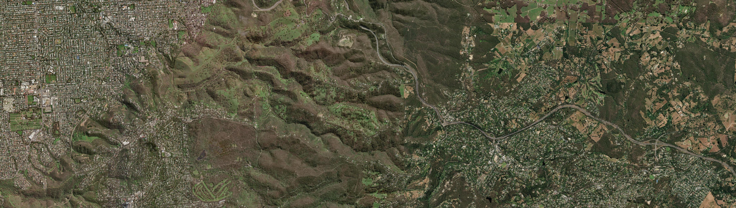Aerial view of Crafers West, SA