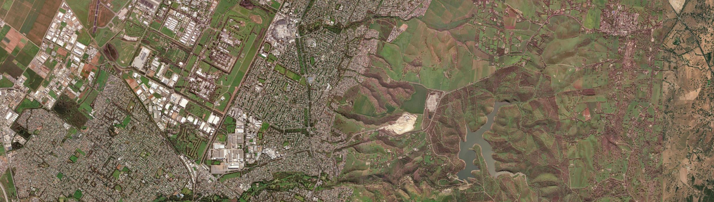 Aerial view of Hillbank, SA