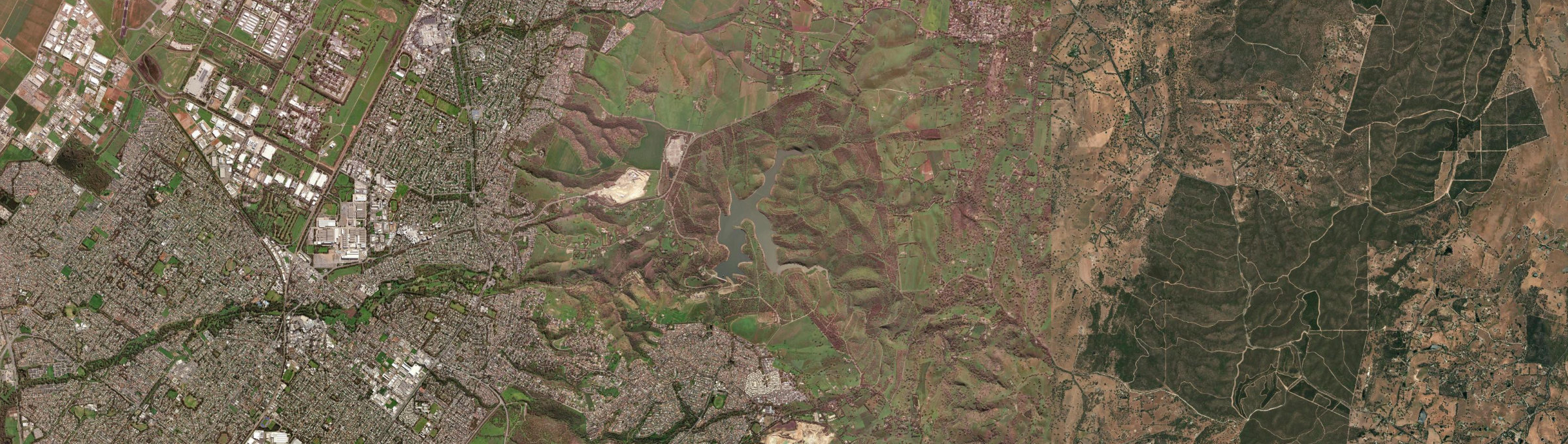 Aerial view of Gould Creek, SA