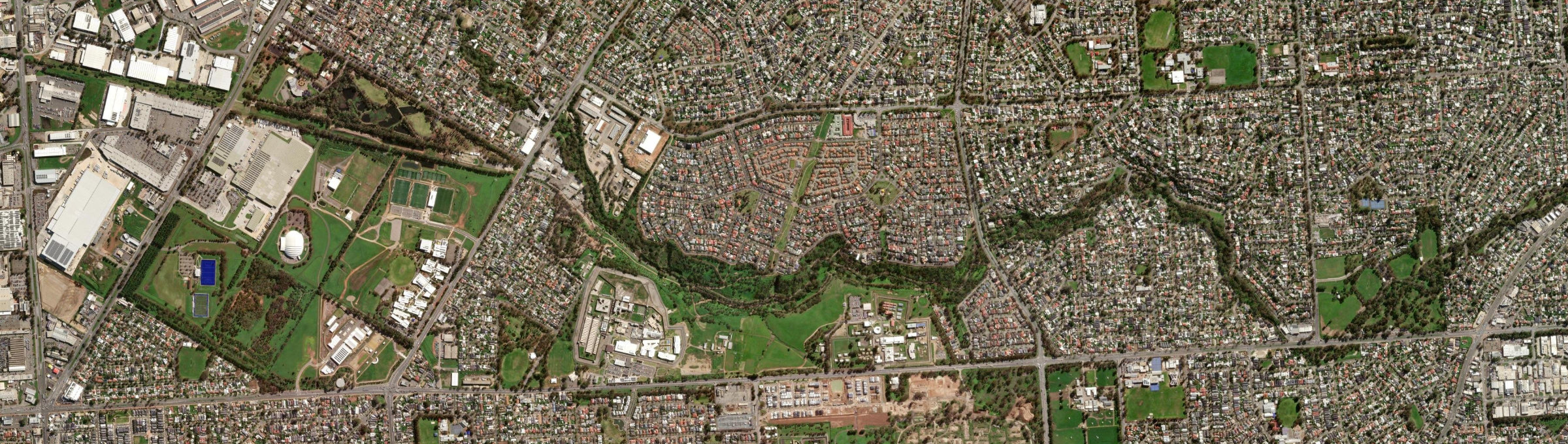 Aerial view of Walkley Heights, SA