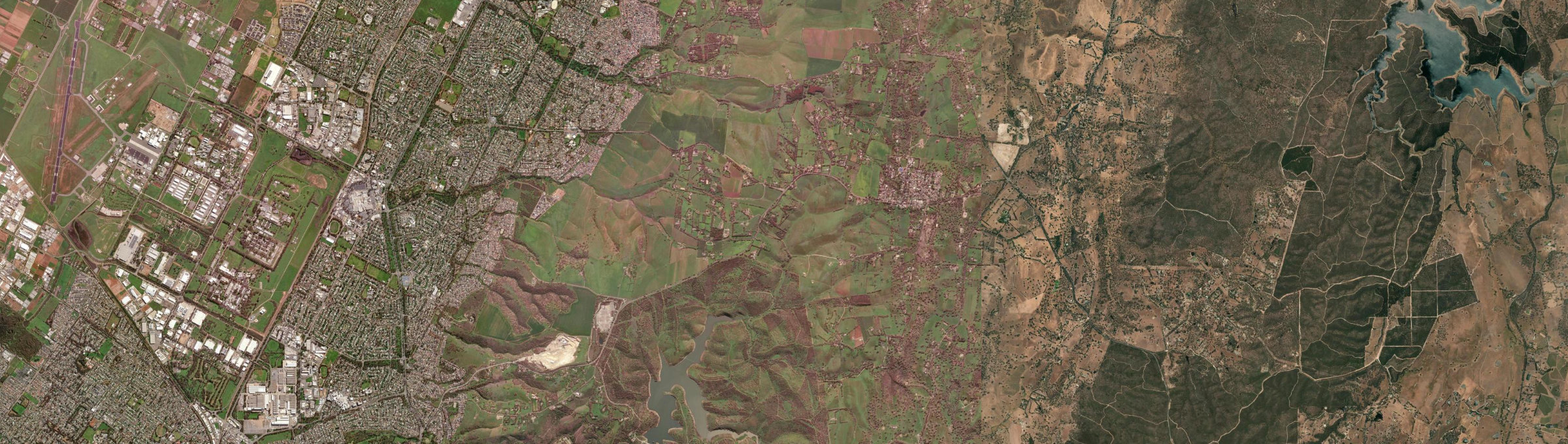 Aerial view of One Tree Hill, SA
