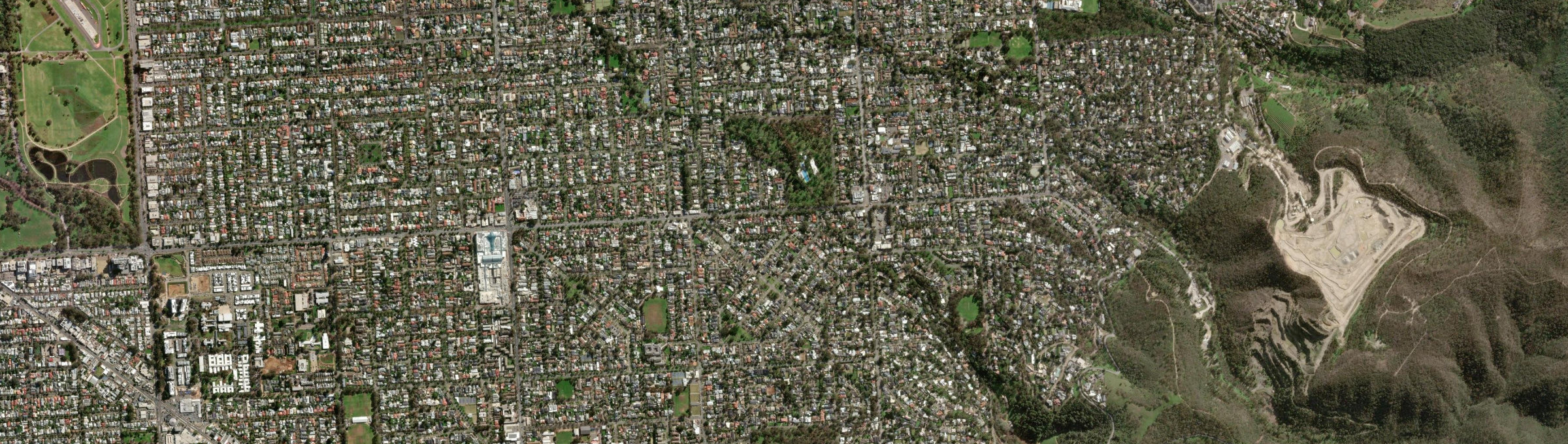 Aerial view of Hazelwood Park, SA