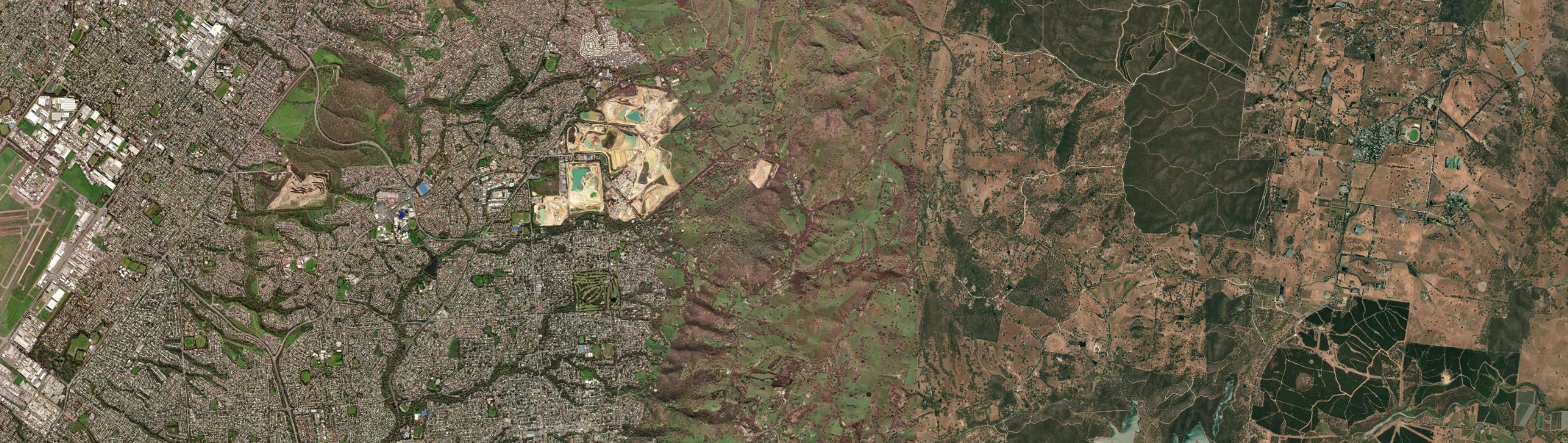Aerial view of Upper Hermitage, SA
