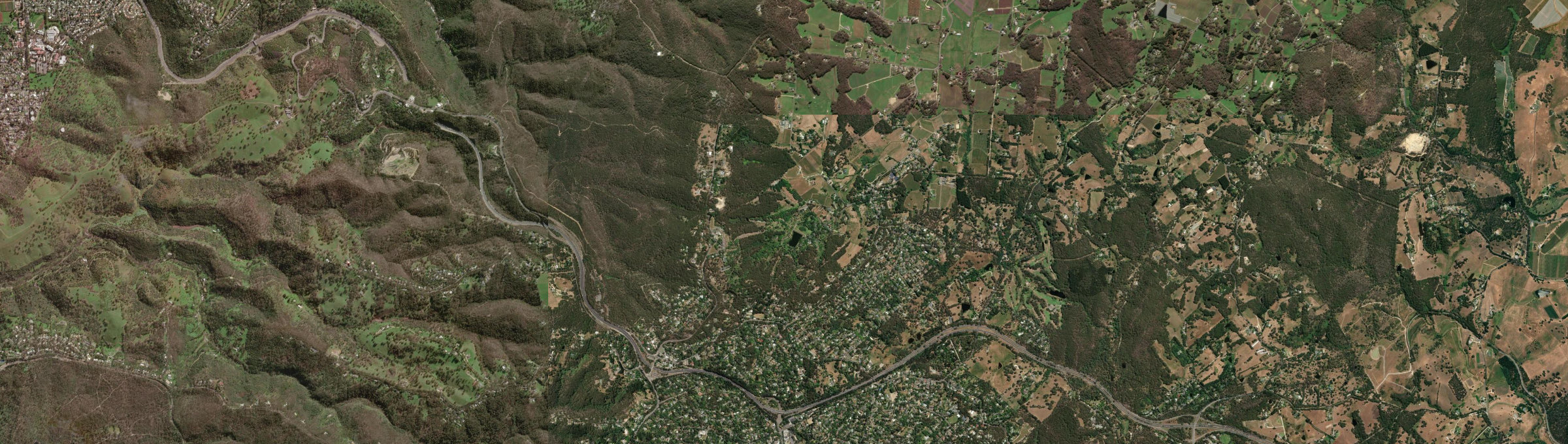 Aerial view of Crafers, SA