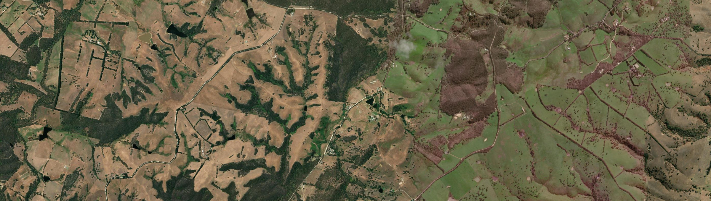 Aerial view of Kuitpo Colony, SA