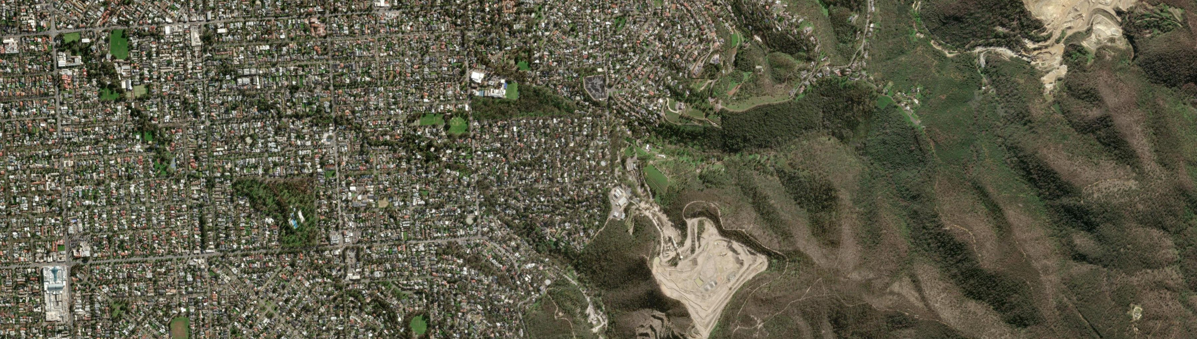 Aerial view of Stonyfell, SA