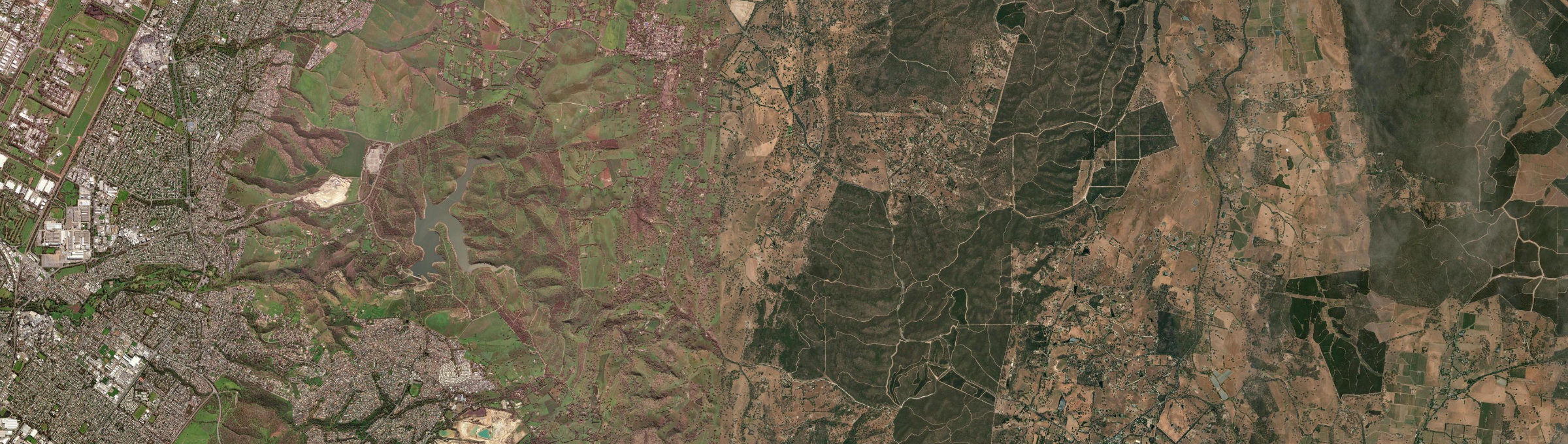 Aerial view of Sampson Flat, SA
