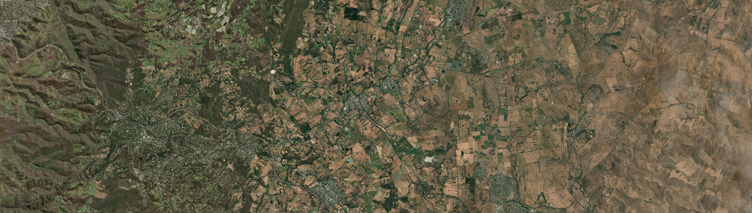 Aerial view of Balhannah, SA