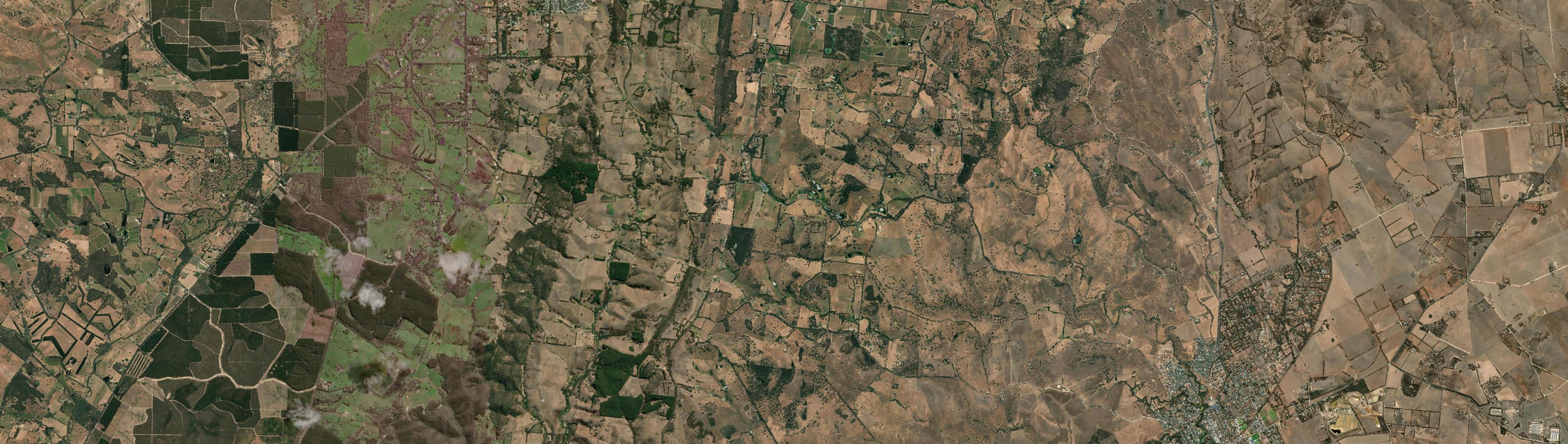 Aerial view of Paris Creek, SA