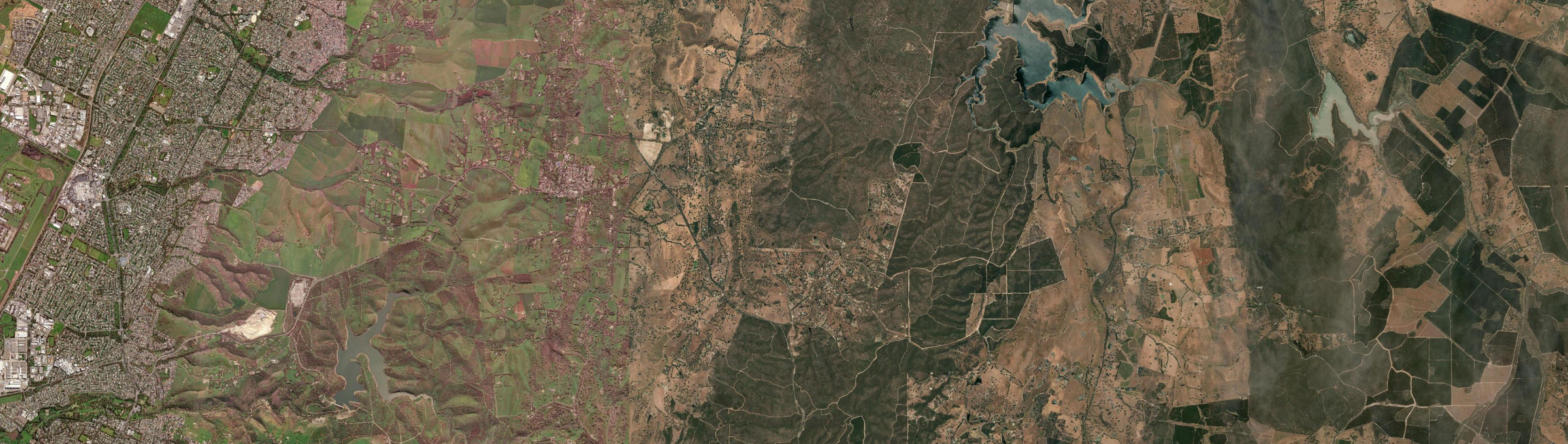 Aerial view of Humbug Scrub, SA