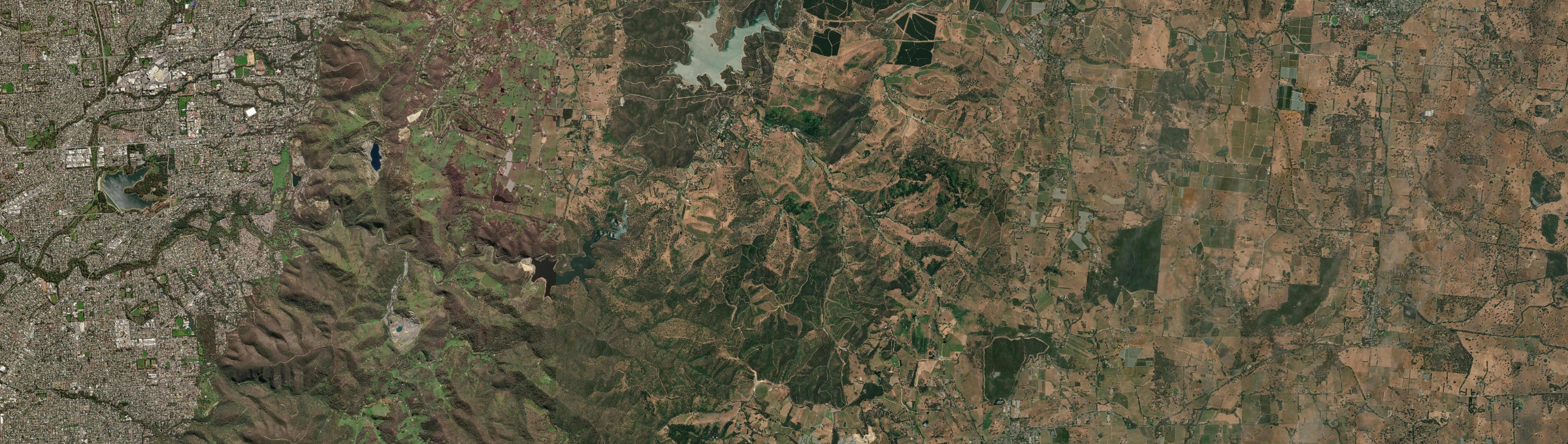 Aerial view of Cudlee Creek, SA