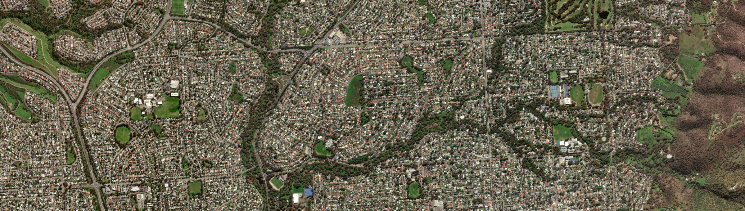 Aerial view of Redwood Park, SA