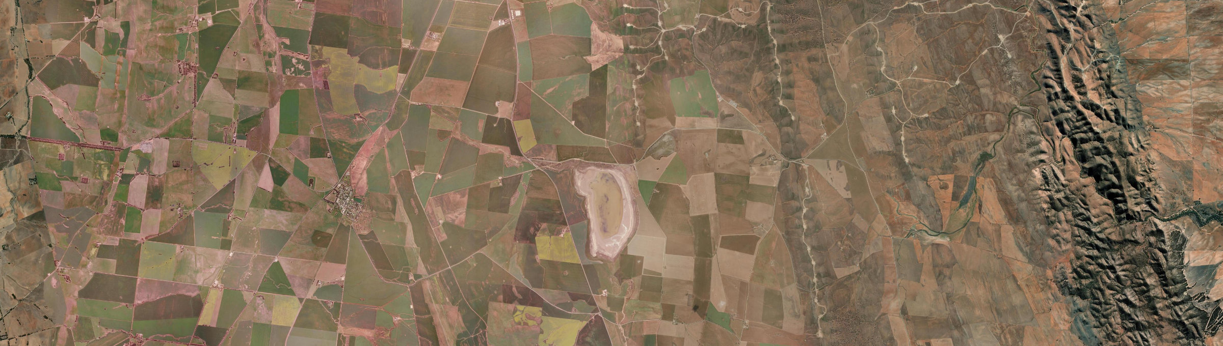 Aerial view of Porter Lagoon, SA