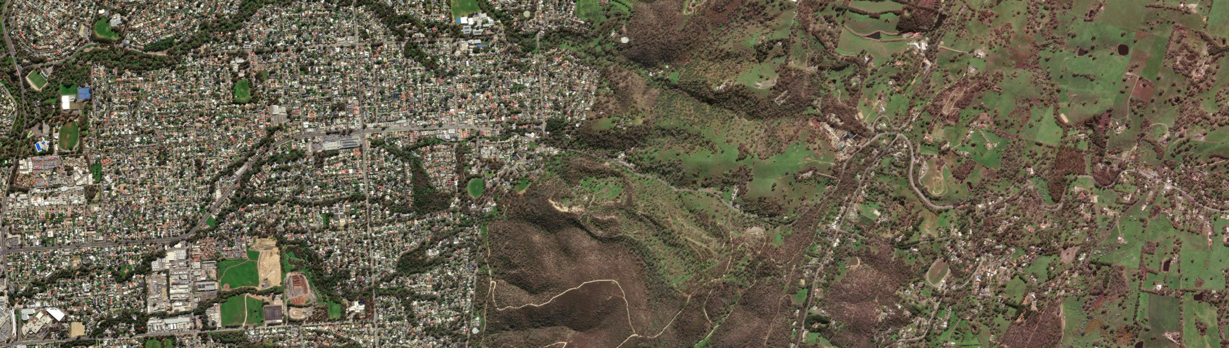 Aerial view of Tea Tree Gully, SA