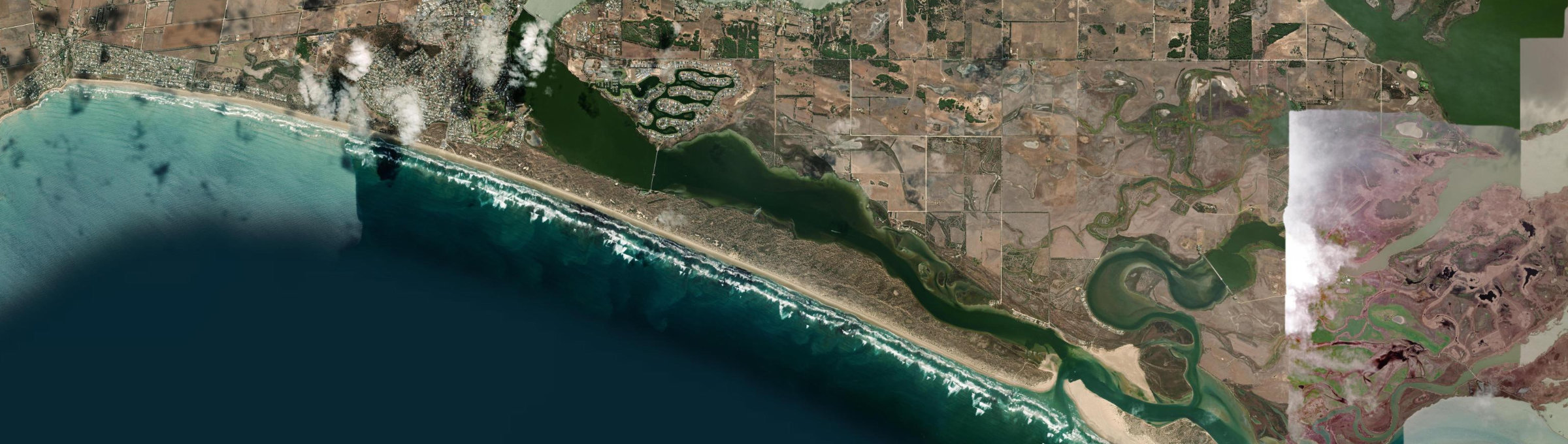 Aerial view of Goolwa South, SA