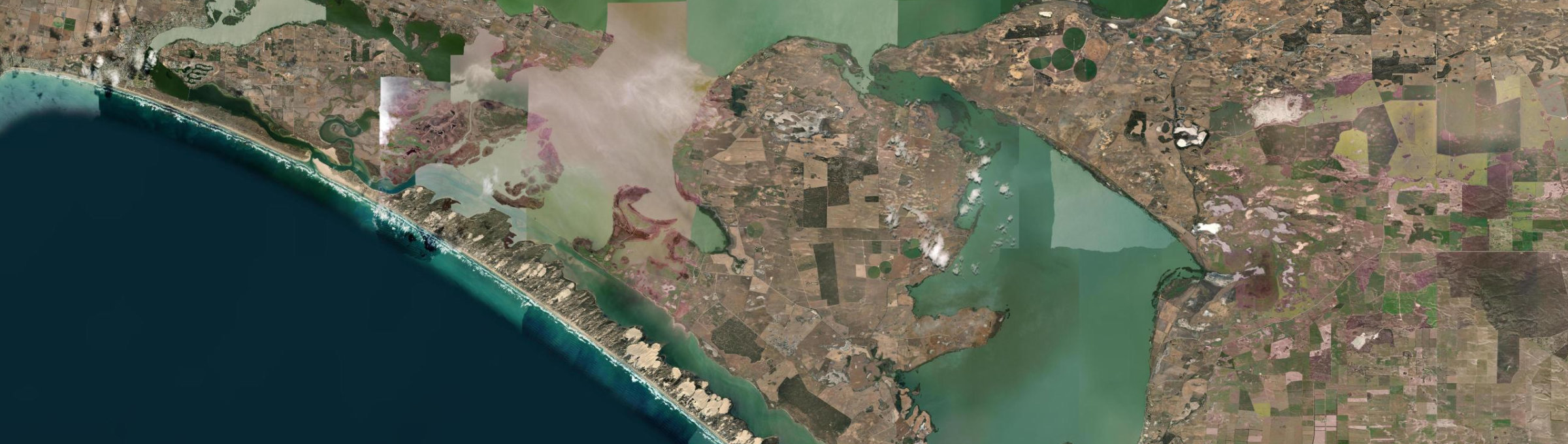 Aerial view of Narrung (SA), SA