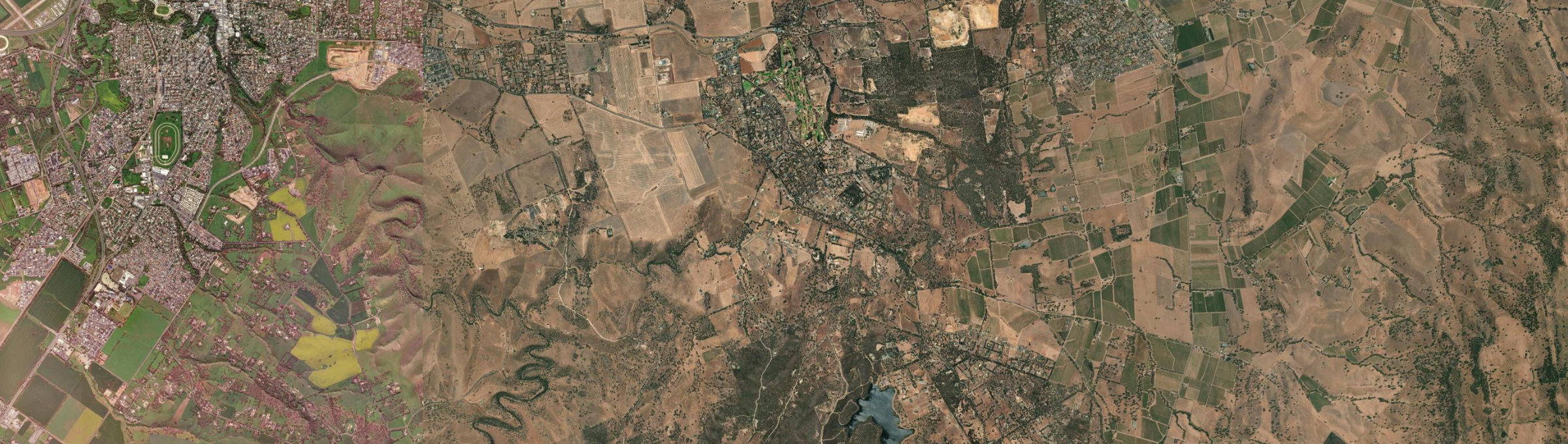 Aerial view of Cockatoo Valley, SA