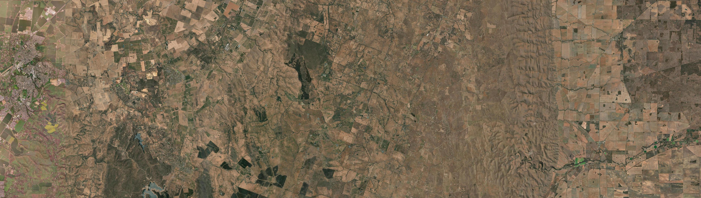 Aerial view of Flaxman Valley, SA