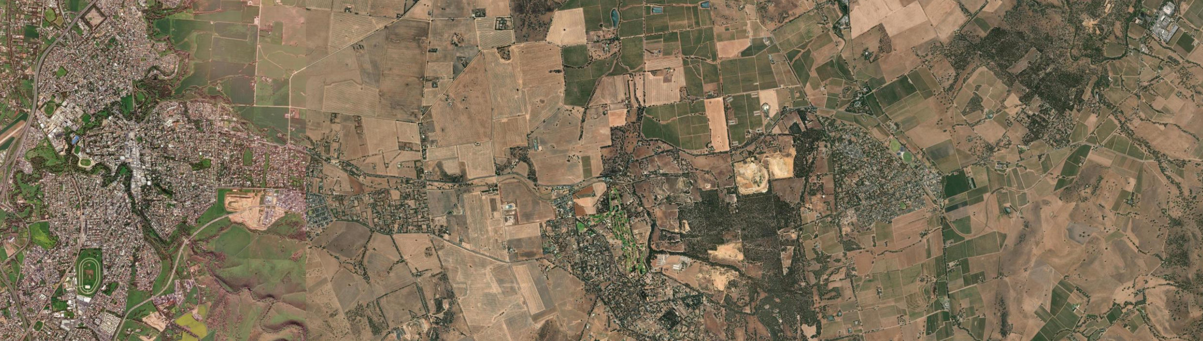 Aerial view of Sandy Creek (SA), SA