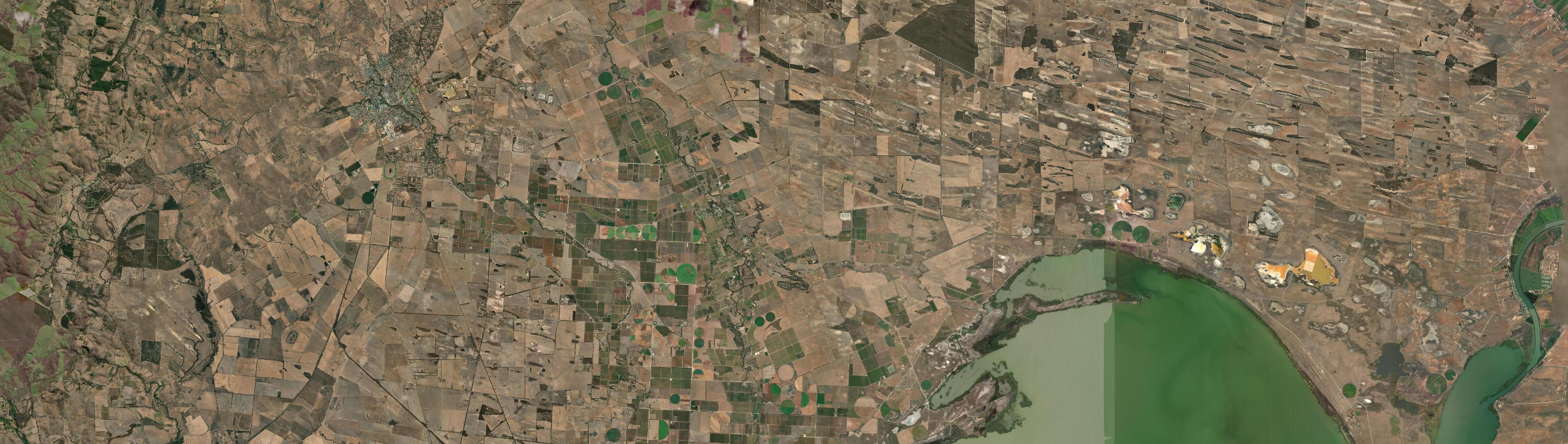 Aerial view of Langhorne Creek, SA