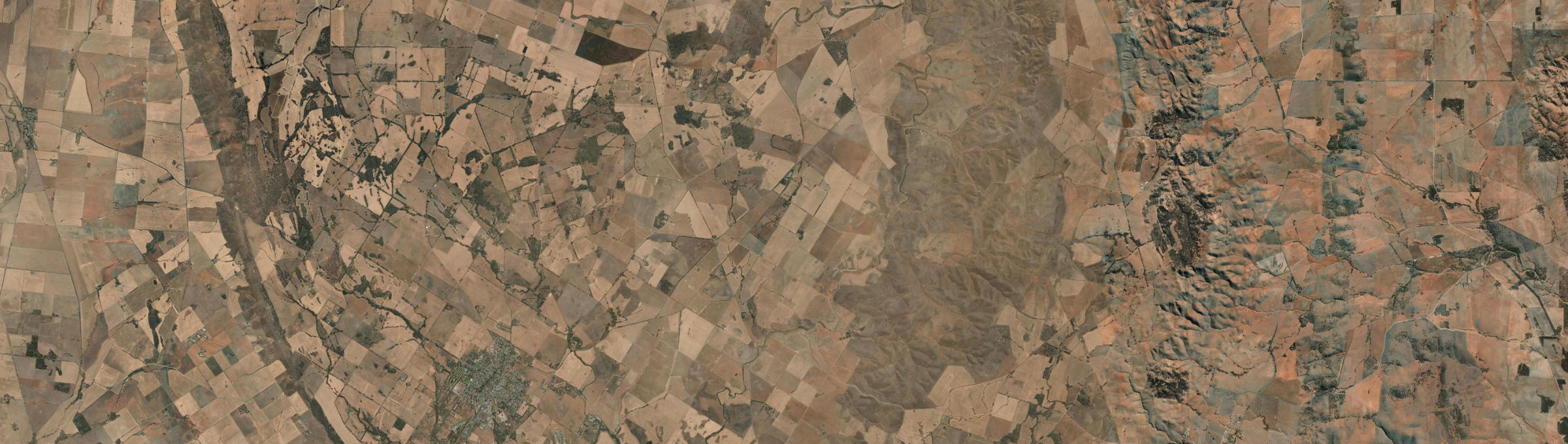 Aerial view of Bagot Well, SA
