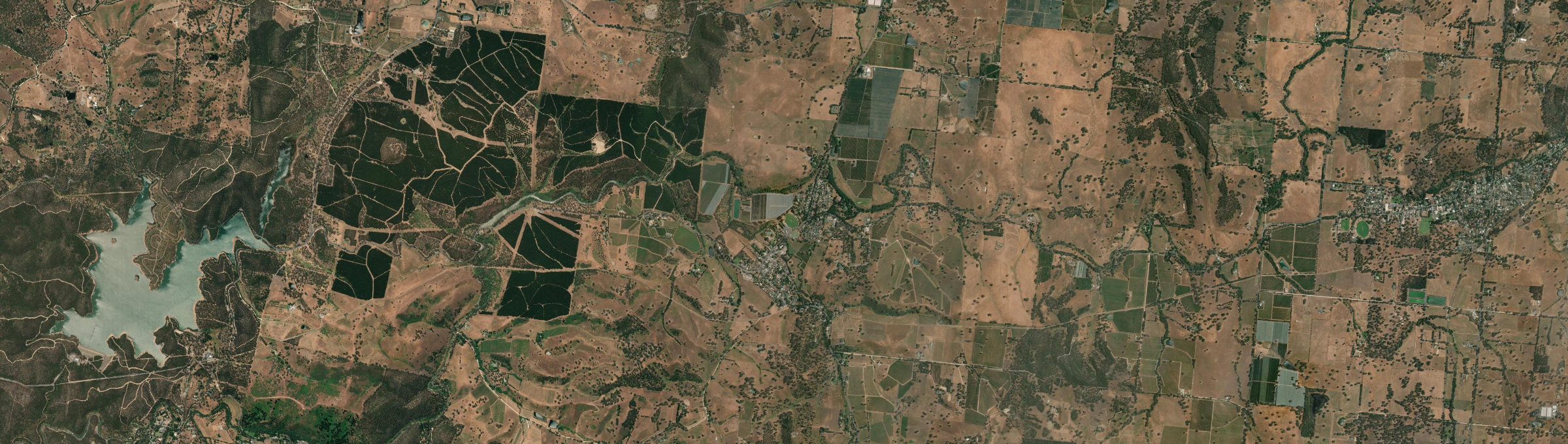 Aerial view of Gumeracha, SA