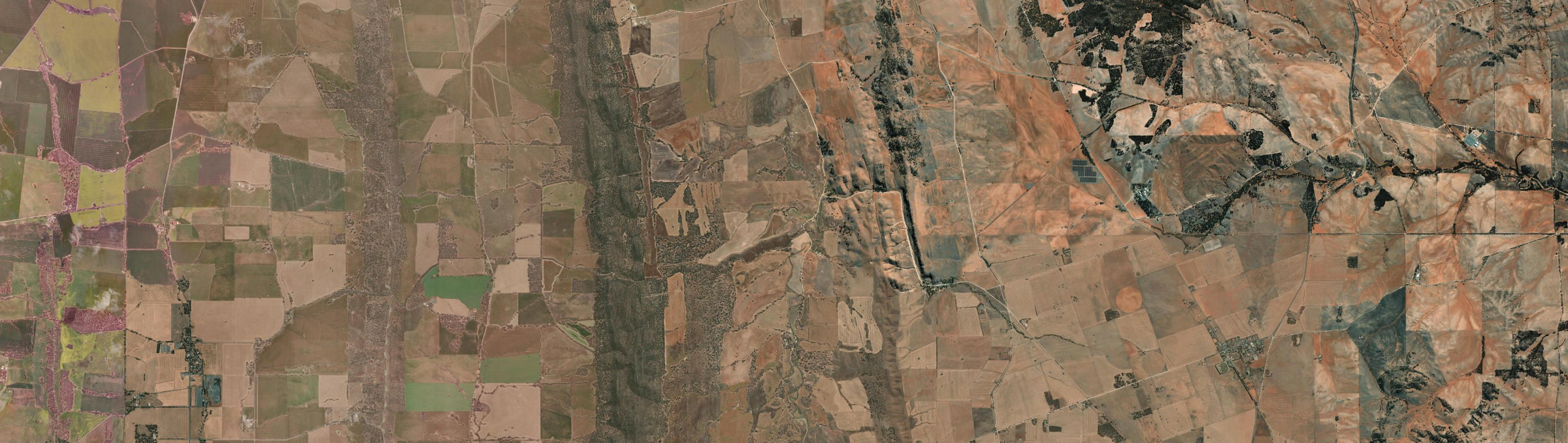 Aerial view of Brady Creek, SA