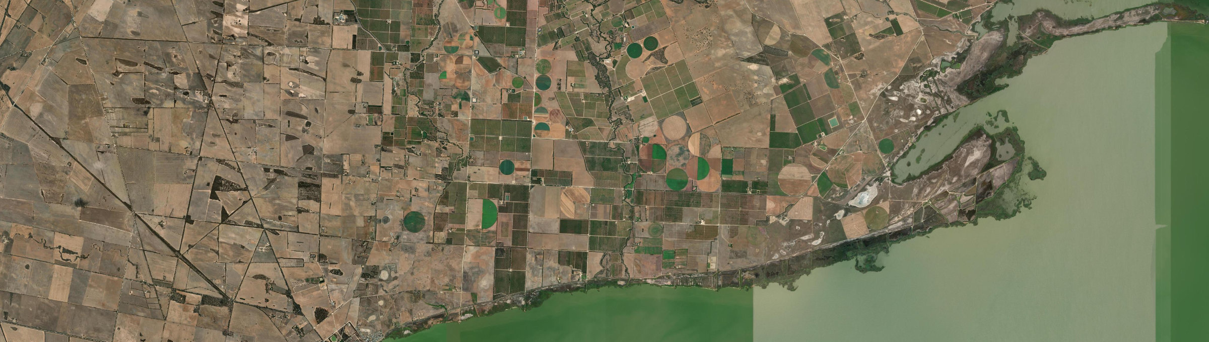 Aerial view of Lake Plains, SA