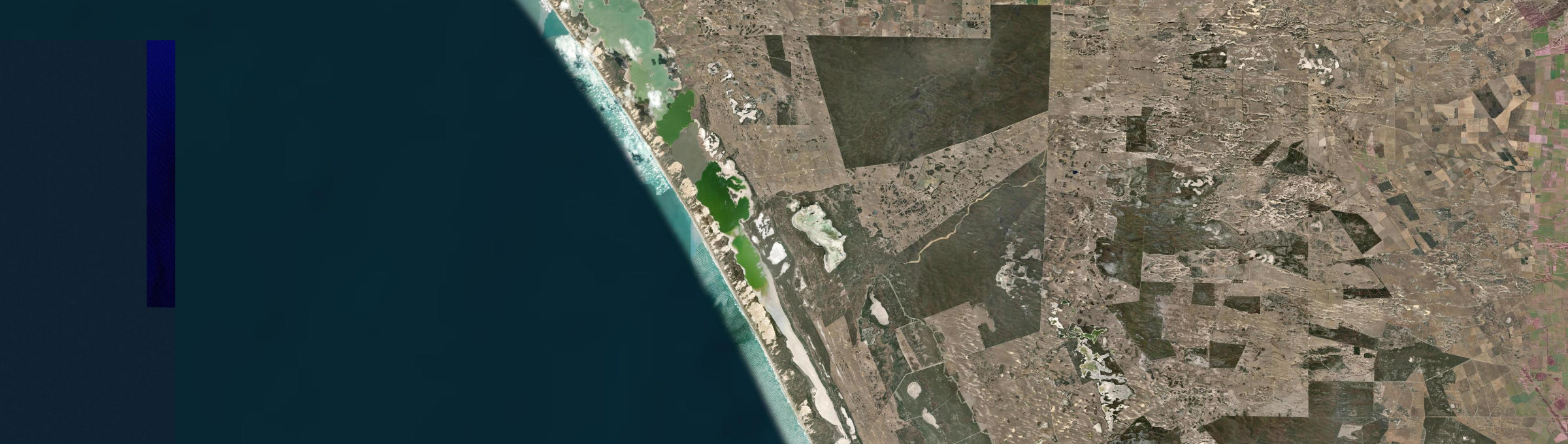 Aerial view of Salt Creek, SA