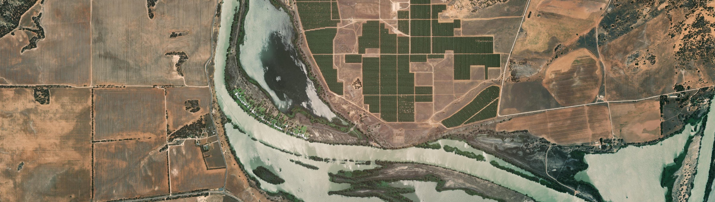 Aerial view of Teal Flat, SA