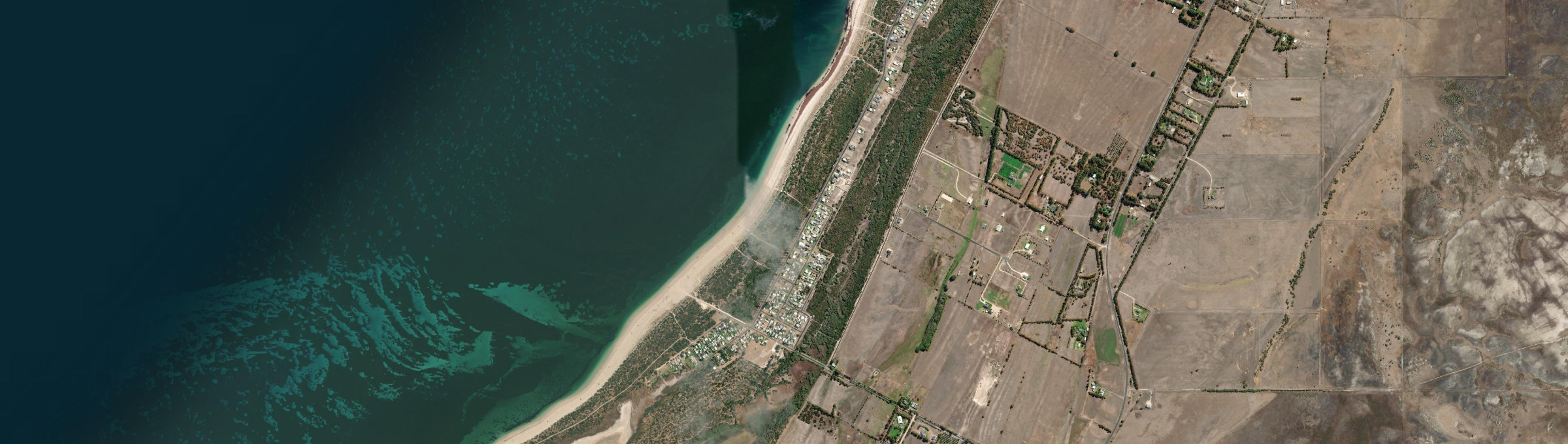 Aerial view of Pinks Beach, SA