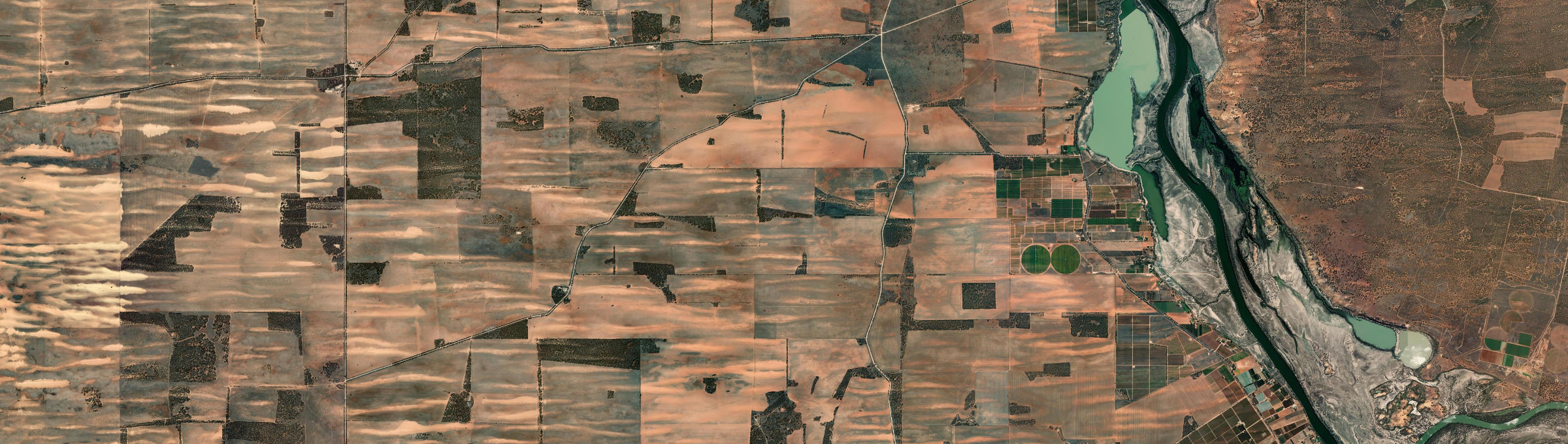 Aerial view of Yinkanie, SA