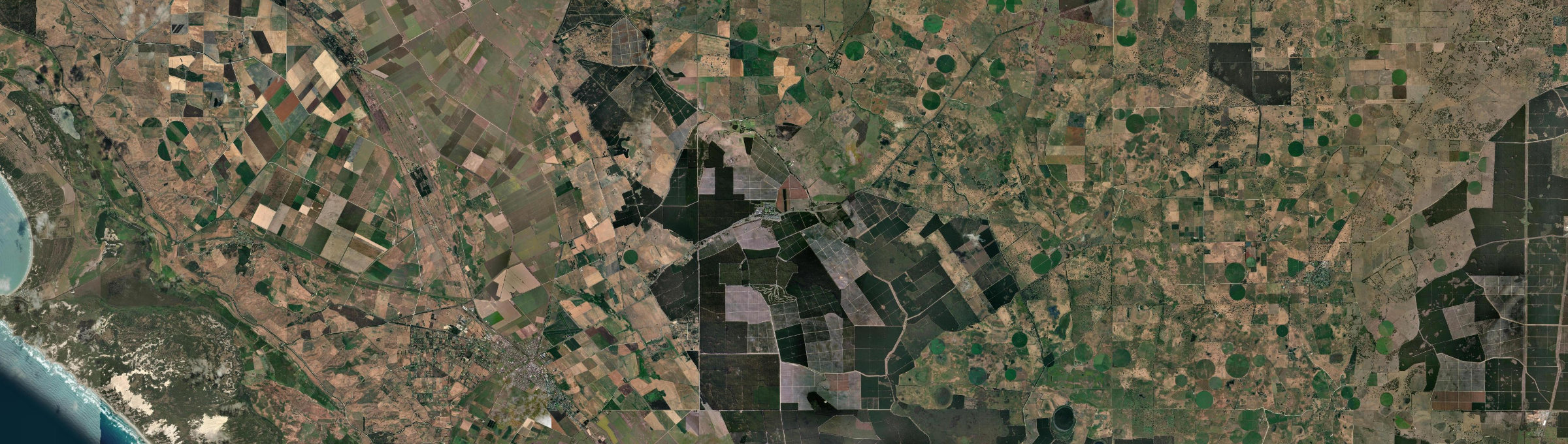 Aerial view of Mount Burr, SA